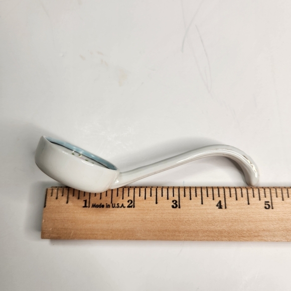 Noritake Ladle Spoon Hand Painted Japan Porcelain Pink Rose Flowers Cross - Picture 10 of 12